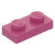 LEGO lapos elem 1x2, sötét rózsaszín (3023)